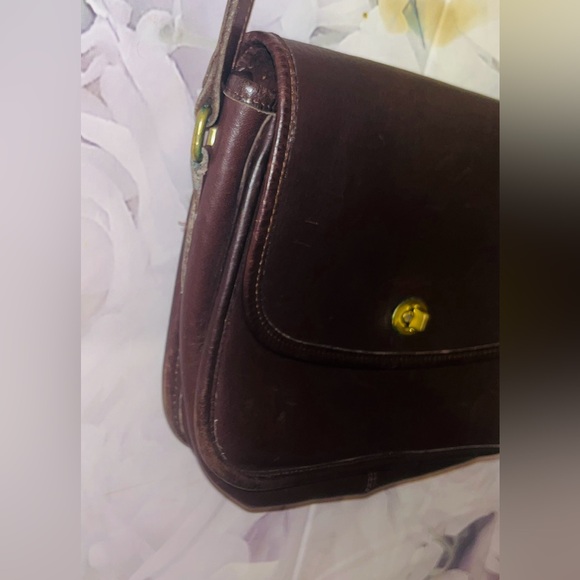 Vintage COACH #9790 City Bag Mahogany Brown Leather Crossbody Shoulder Purse - Picture 5 of 11